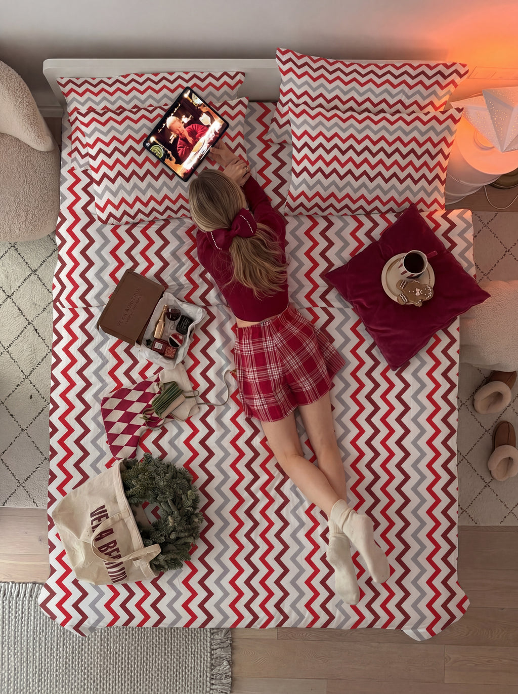 Urban Zigzag Cotton Bedsheet